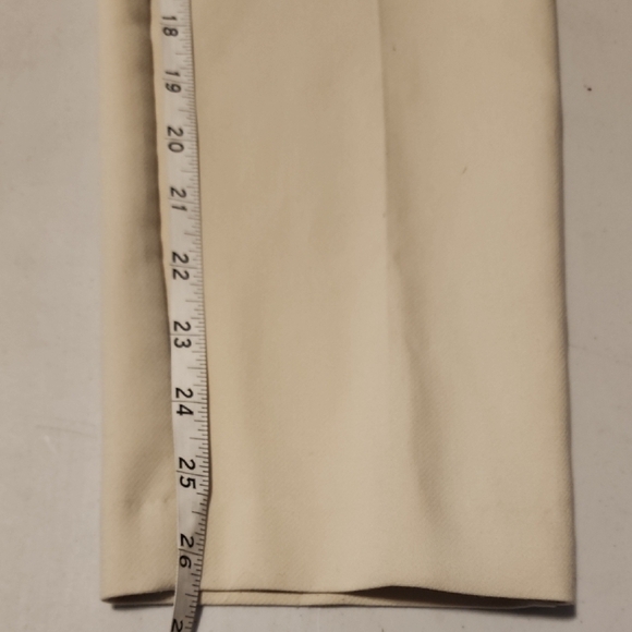 Zara High Waisted Cream Trendy Slacks - Picture 5 of 7